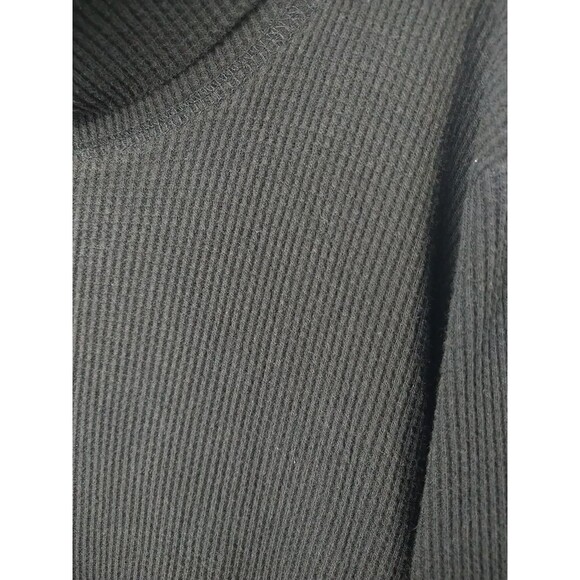 Woman Within 3X Black Waffle Knit Turtleneck Pullover Long Sleeve Casual - Picture 3 of 9